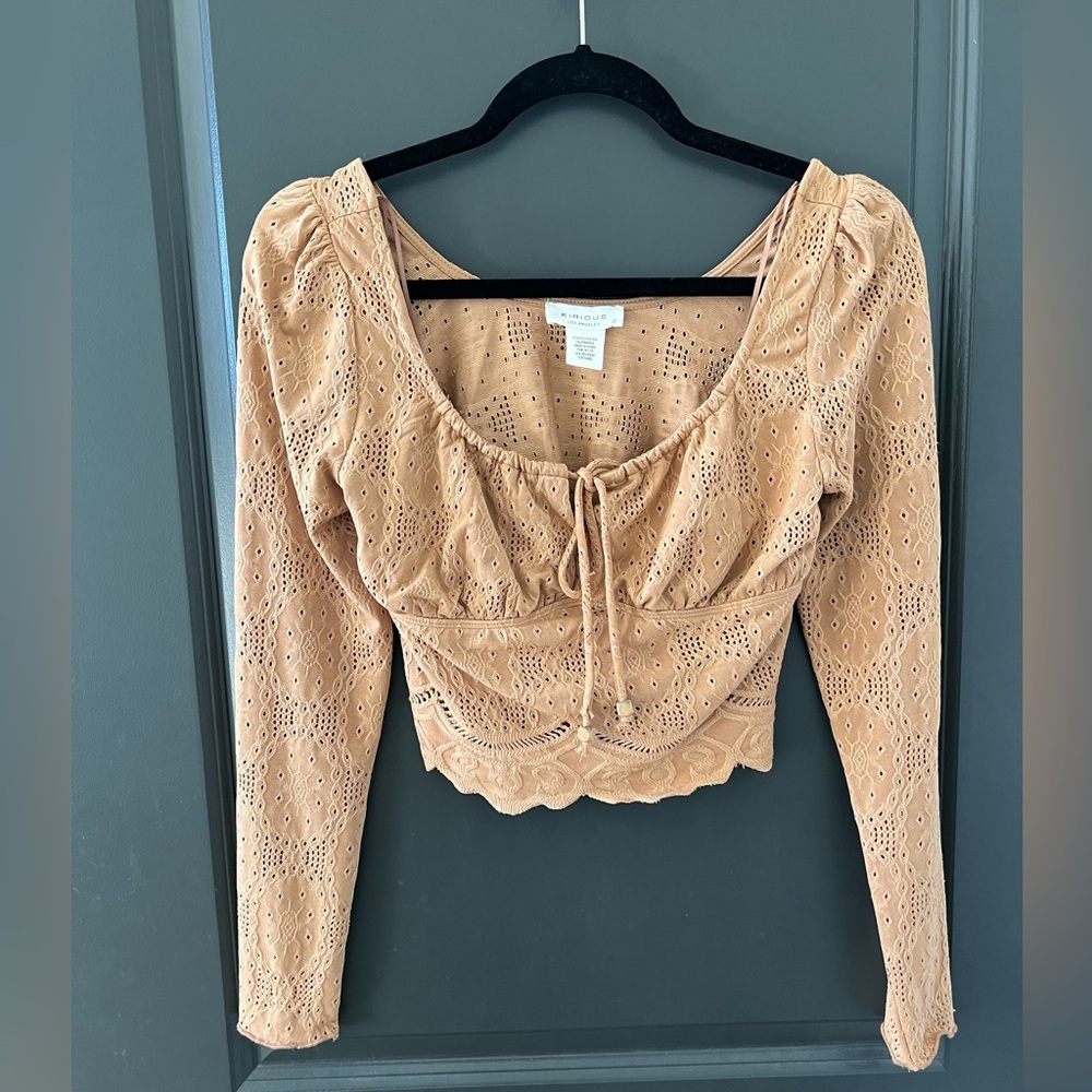 Women’s eyelet crochet top
